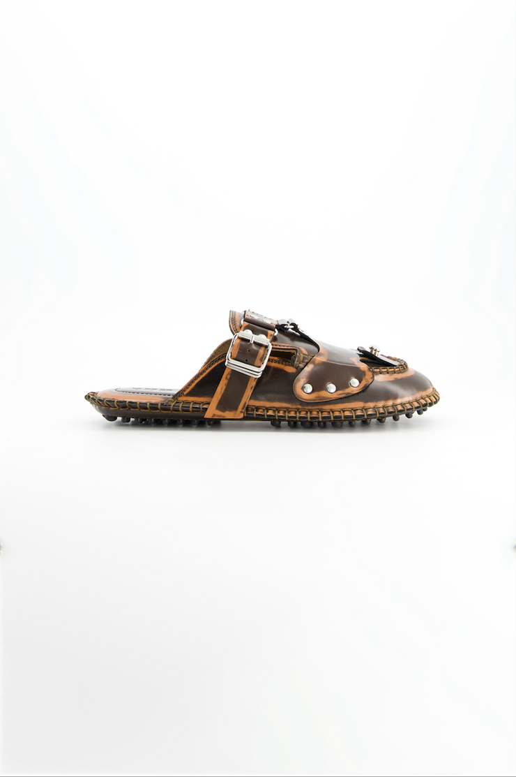 Medusa Mule Strap Brown