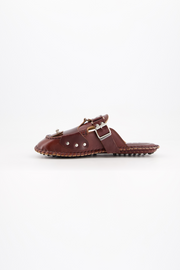 Medusa Mule Strap Bordeaux