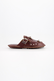 Medusa Mule Strap Bordeaux