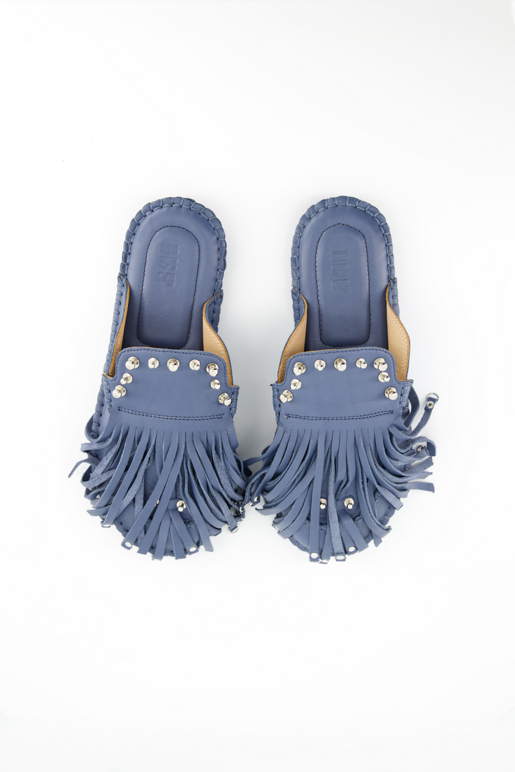 Puli Pin Mule Denim Blue