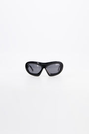lunette de soleil épaisse biseauté mixte limité mixte créateur Y2K  noir